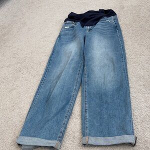 Pinkblush Navy Top with Blue Denim Accent